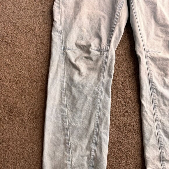 Good American Loose Denim Jeans Womens Size 8 29 Drawstring Light Distressed - Picture 5 of 8